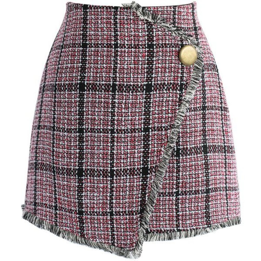 Storets Pink Tweed Mini Skirt